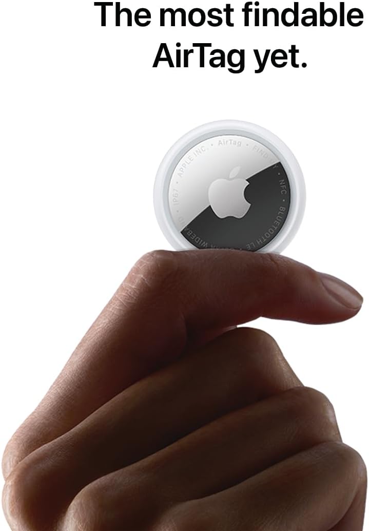 Apple AirTag (2nd Generation): Tracker for Keychain, Wallet, and More; Locator with Sound; Simple One-Tap Setup with iPhone or iPad; Key Finder with up to 1.5X Precision Finding Range