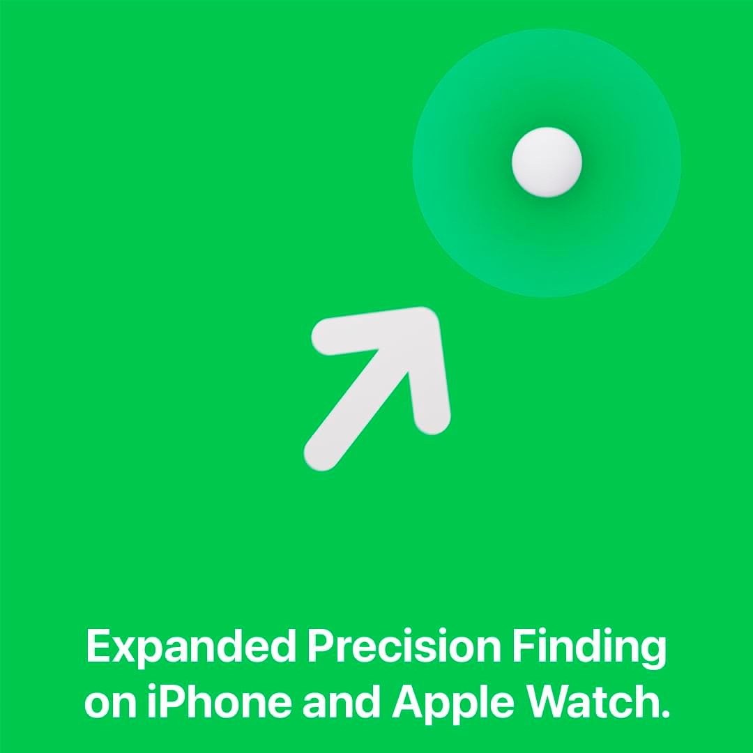 Apple AirTag (2nd Generation): Tracker for Keychain, Wallet, and More; Locator with Sound; Simple One-Tap Setup with iPhone or iPad; Key Finder with up to 1.5X Precision Finding Range