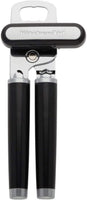 KitchenAid Classic Multifunction Can Opener and Bottle Opener Easy to Use, Razor Sharp Stainless Steel Cutting Wheel, Soft Ergonomic Handles, Black