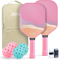 Pickleball Paddles Set of 2, Lightweight Pickleball Racket for Beginner, Fiberglass Surface Pickleball Set with Non-Slip Comfort Grip
