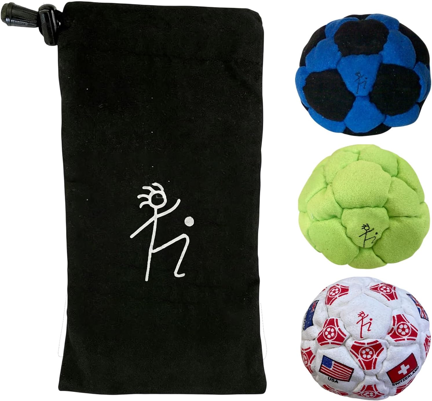 Hacky Footbag Soccer Balls Sack for Adults Plush Soft Safe Indoor & Outdoor Play Stuffed Kickball for Home & Garden