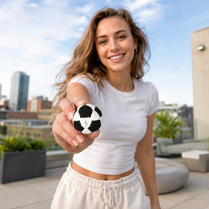 Hacky Footbag Soccer Balls Sack for Adults Plush Soft Safe Indoor & Outdoor Play Stuffed Kickball for Home & Garden