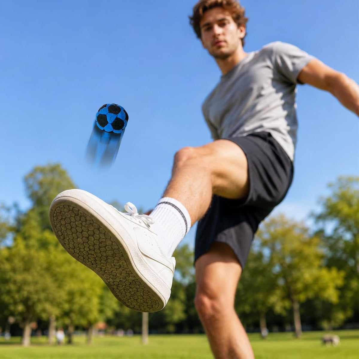 Hacky Footbag Soccer Balls Sack for Adults Plush Soft Safe Indoor & Outdoor Play Stuffed Kickball for Home & Garden