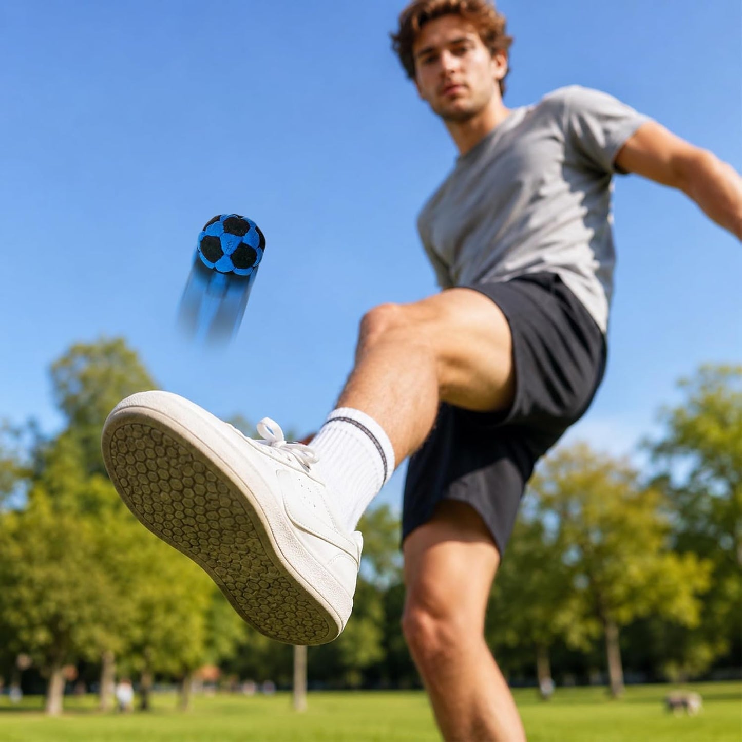 Hacky Footbag Soccer Balls Sack for Adults Plush Soft Safe Indoor & Outdoor Play Stuffed Kickball for Home & Garden