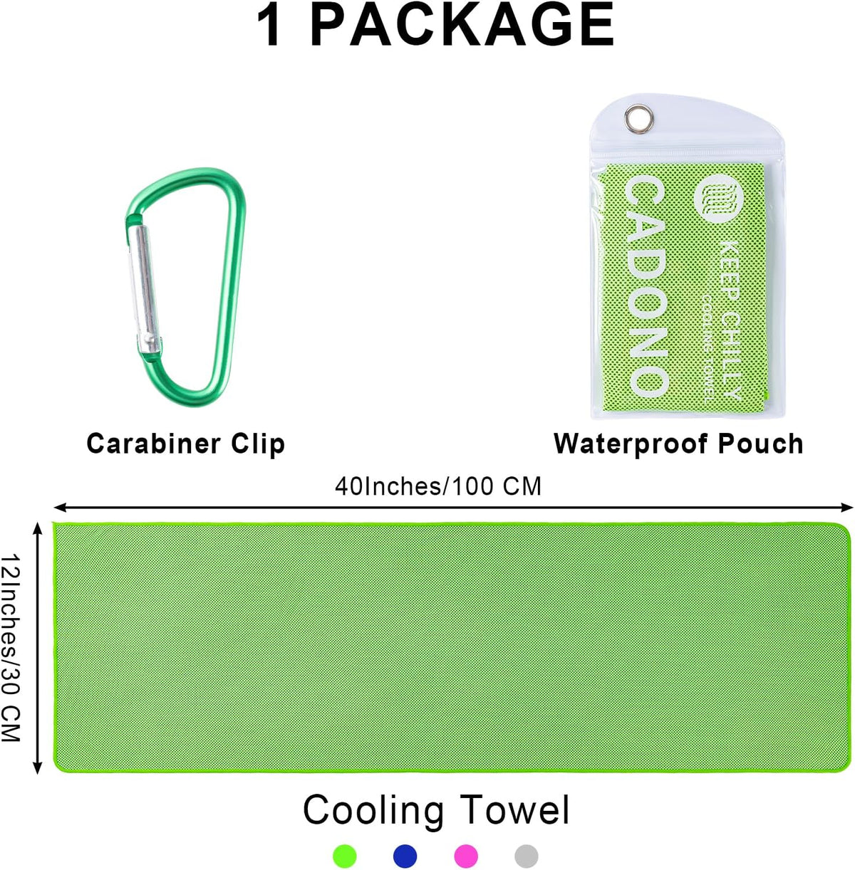 CADONO 4 Pack Cooling Towel (40
