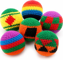 Footbag - 2 Panel Sand Filled Foot Bag, Soft Suede Kicking Bag for Adults, Freestyle Kick Ball for Practice, Outdoor Games, Party Activities