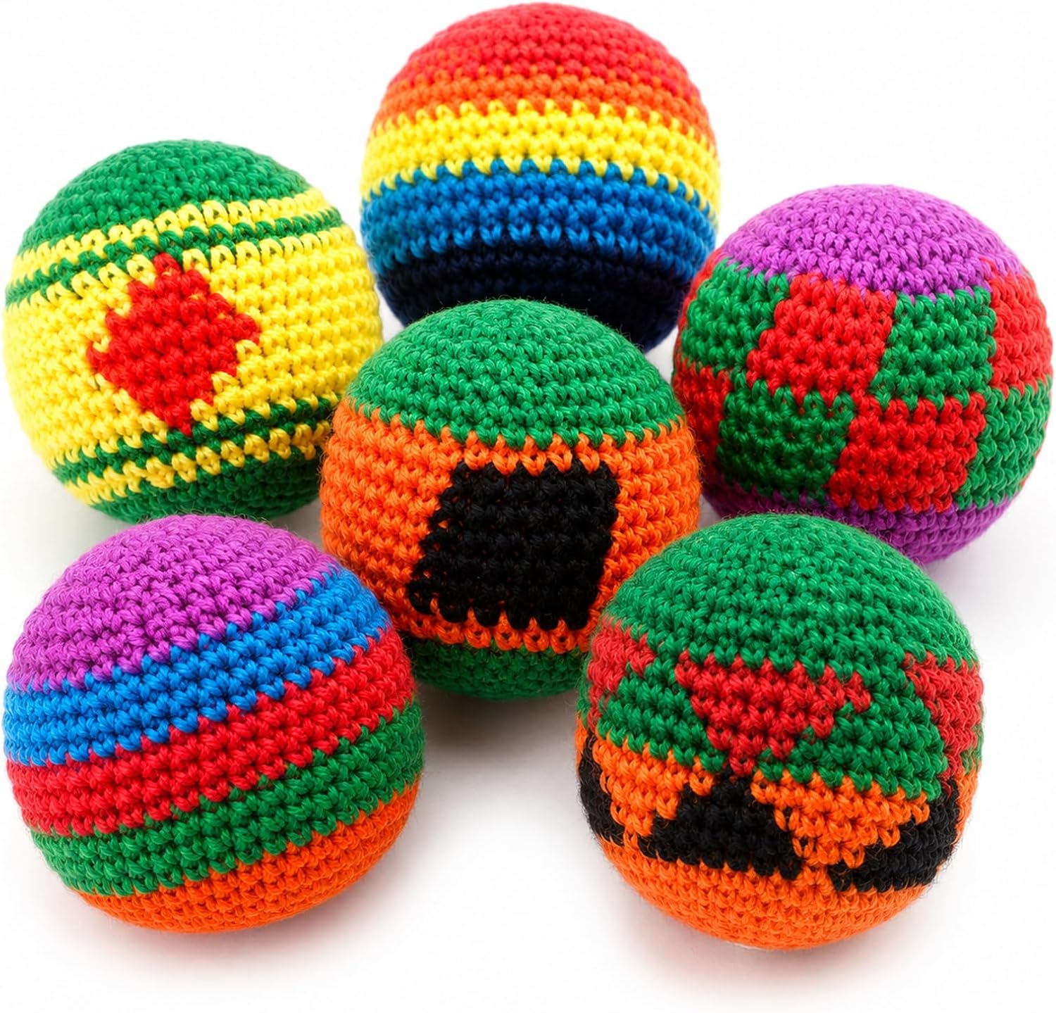 Footbag - 2 Panel Sand Filled Foot Bag, Soft Suede Kicking Bag for Adults, Freestyle Kick Ball for Practice, Outdoor Games, Party Activities