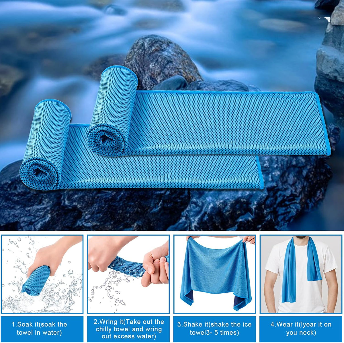 CADONO 4 Pack Cooling Towel (40
